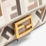 Baguette Canvas Bag With Multicolor FF Embroidery - Image 5